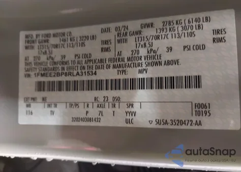 2024 Ford Bronco Wildtrak from USA, damaged, VIN 1FMEE2BP8RLA31534